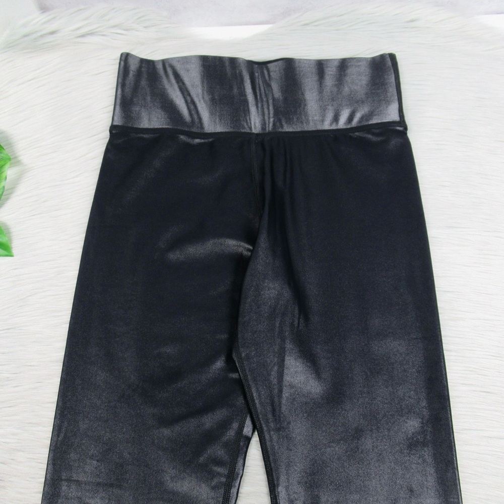 CARBON38 Takara Shine High Rise Full Length Glossy Black Leggings Size Large - Picture 6 of 15
